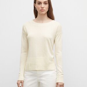 Club Monaco Linen-Blend Lightweight Boatneck Sweater